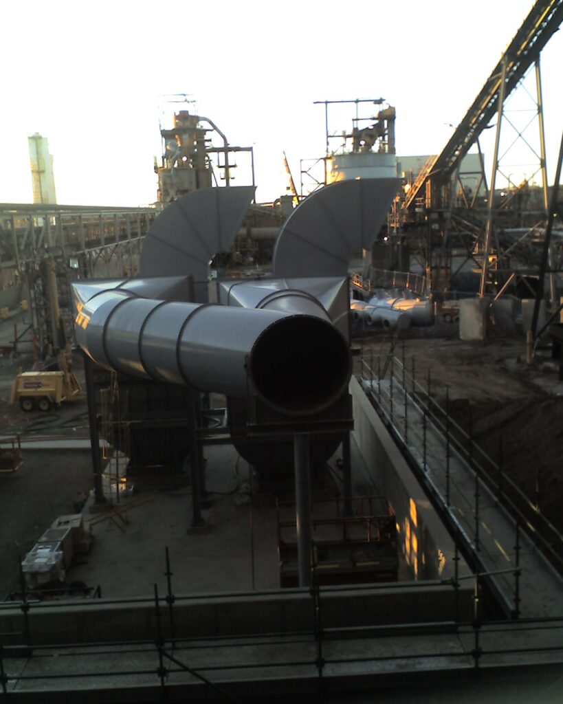 An image of some manufactured pipe and ducting