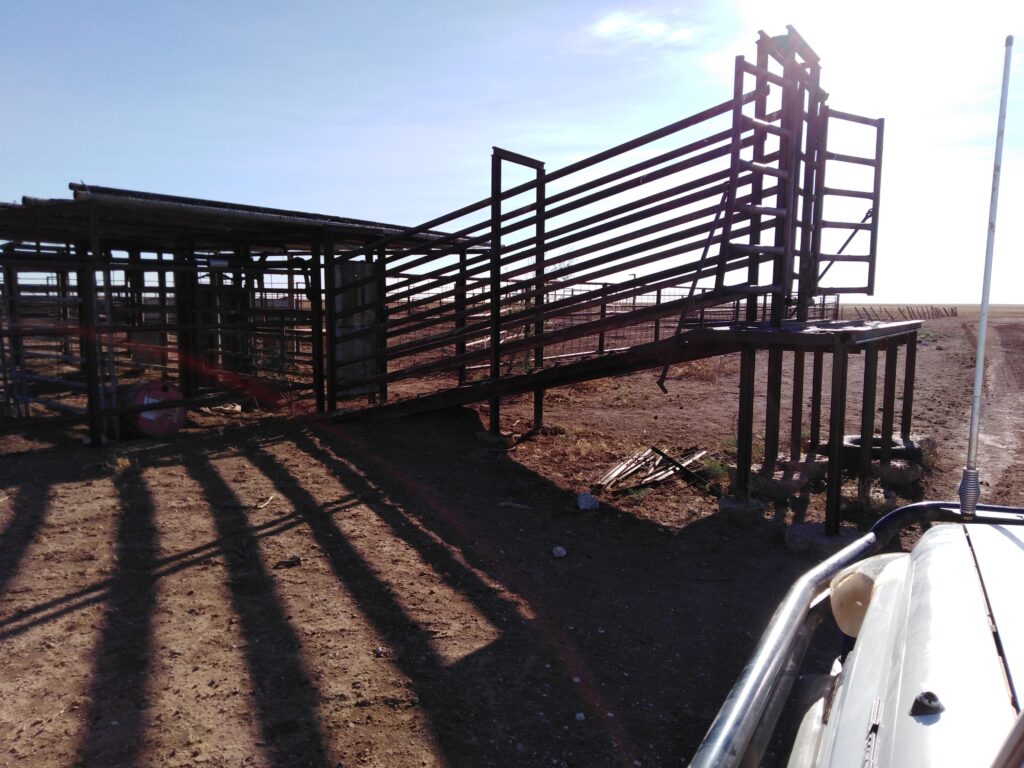 A cattle gate in remote Australia