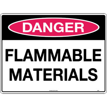 Danger Flammable Materials Sign
