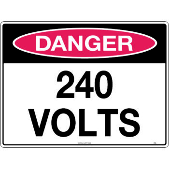 Danger 240 Volts Sign