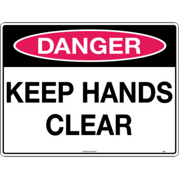 Danger Keep Hands Clear Sign