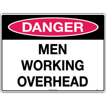 Danger Men Working Overhead Sign