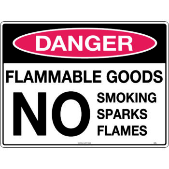 Danger Flammable Goods No Smoking Sign