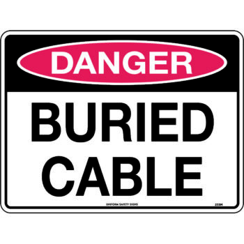 Danger Buried Cable Sign