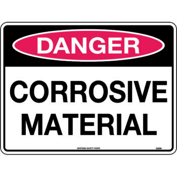 Danger Corrosive Material Sign