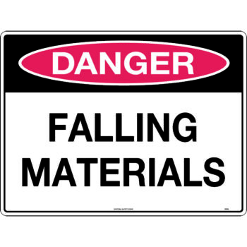 Danger Falling Materials Sign