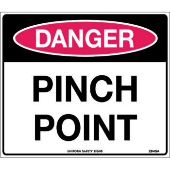 Danger Pinch Point Sign