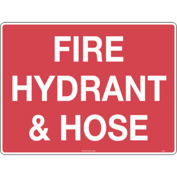 Fire Hydrant and Hose Sign