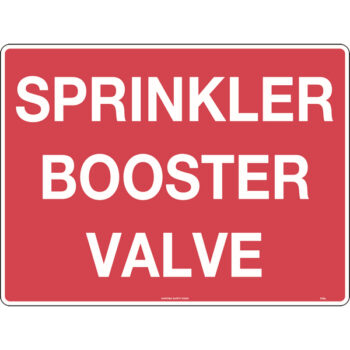 Sprinkler Booster Valve Sign