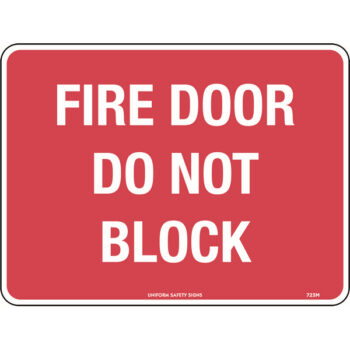 Fire Door Do Not Block Sign