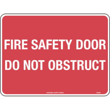 Fire Safety Door Do Not Obstruct Sign