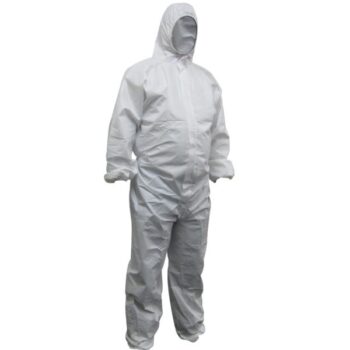 White Polypropylene Disposable Coveralls