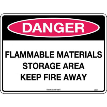 Danger Flammable Material Storage Area Sign