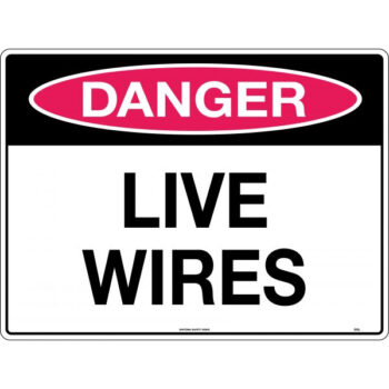 Danger Live Wires Sign
