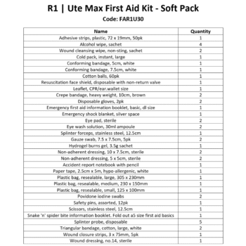 R1 | Ute Max First Aid Kit – Soft Pack - Image 2