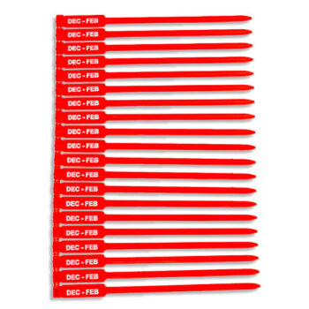 Seasonal Tags "Dec-Nov" - Lifting gear - 175mm 100 per pack
