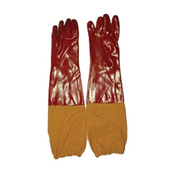 Red PVC Chemical Glove 60cm Gauntlet