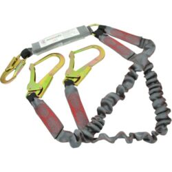 Lanyard - Heavy Duty Twin 2m Elasticated Web Shock Absorbing